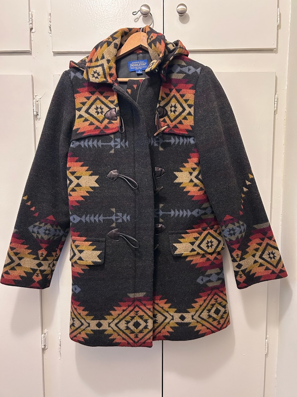 Pendleton Harding coat with Southwestern Multicolor Pattern